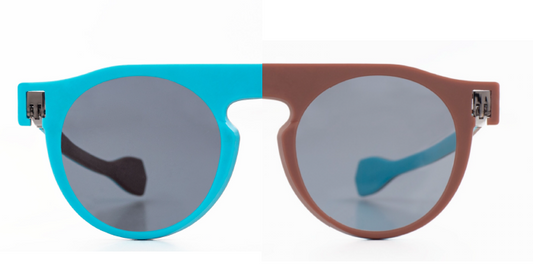 Brown & Light Blue